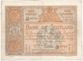 Bank Of Scotland 1 Pound Notes 1 Pound,  8. 9. 1921